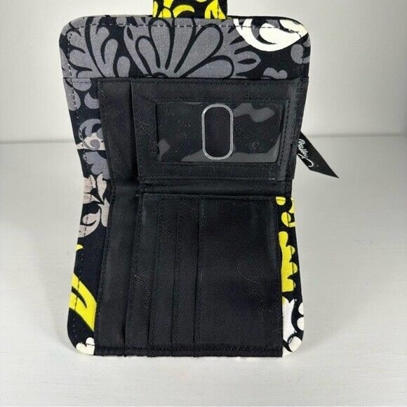 Vera Bradley Baroque Snappy Wallet Medium Snap Slim Bi-Fold Organizer With Wear - Picture 7 of 13